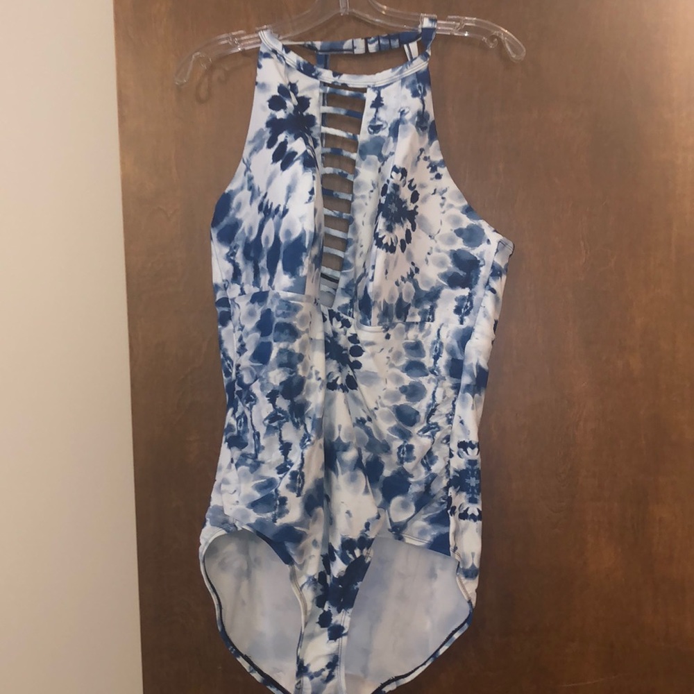 Cacique One piece Swimsuit Blue Tie Dye